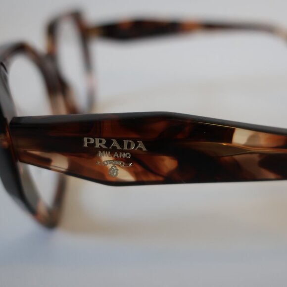 NIB Womens Prada 07R101 Brown Caramel Tortoise Frames - Picture 6 of 8